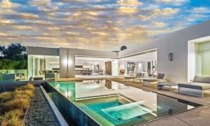 Outdoor Pool and seating area