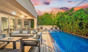 Outdoor Pool and seating area