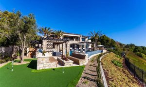 Putting green and house profile